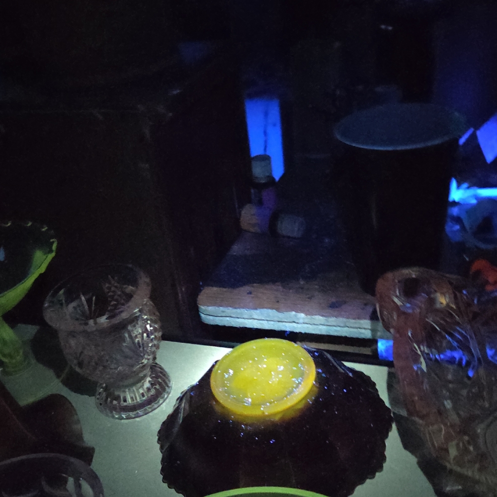 Purple Irridscent  Dish Glows